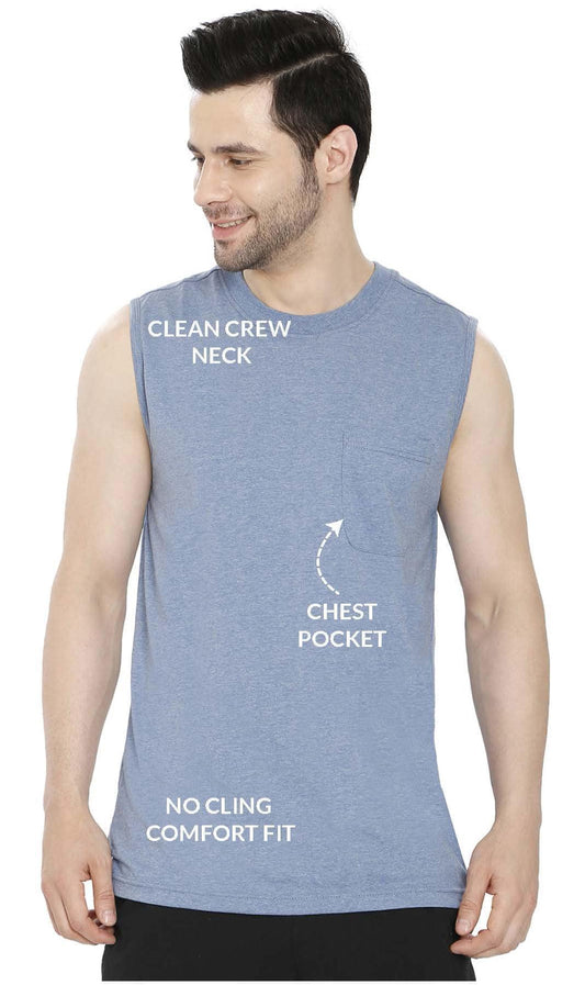 Men's Sleeveless Crew Neck T-Shirt