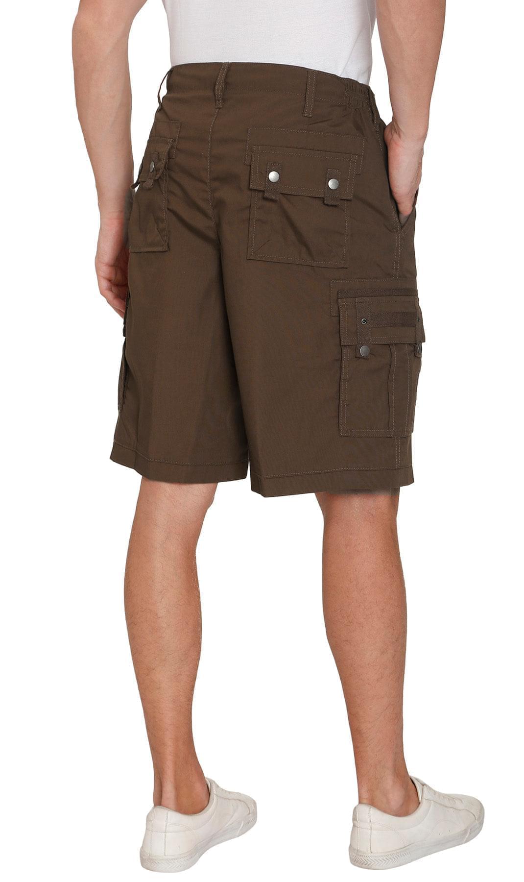 Men's Cargo Shorts with Elastic Waist and Multi Pockets for added comfort