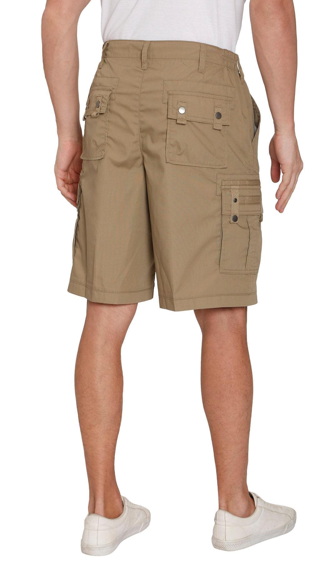 Men's Cargo Shorts with Elastic Waist and Multi Pockets for added comfort