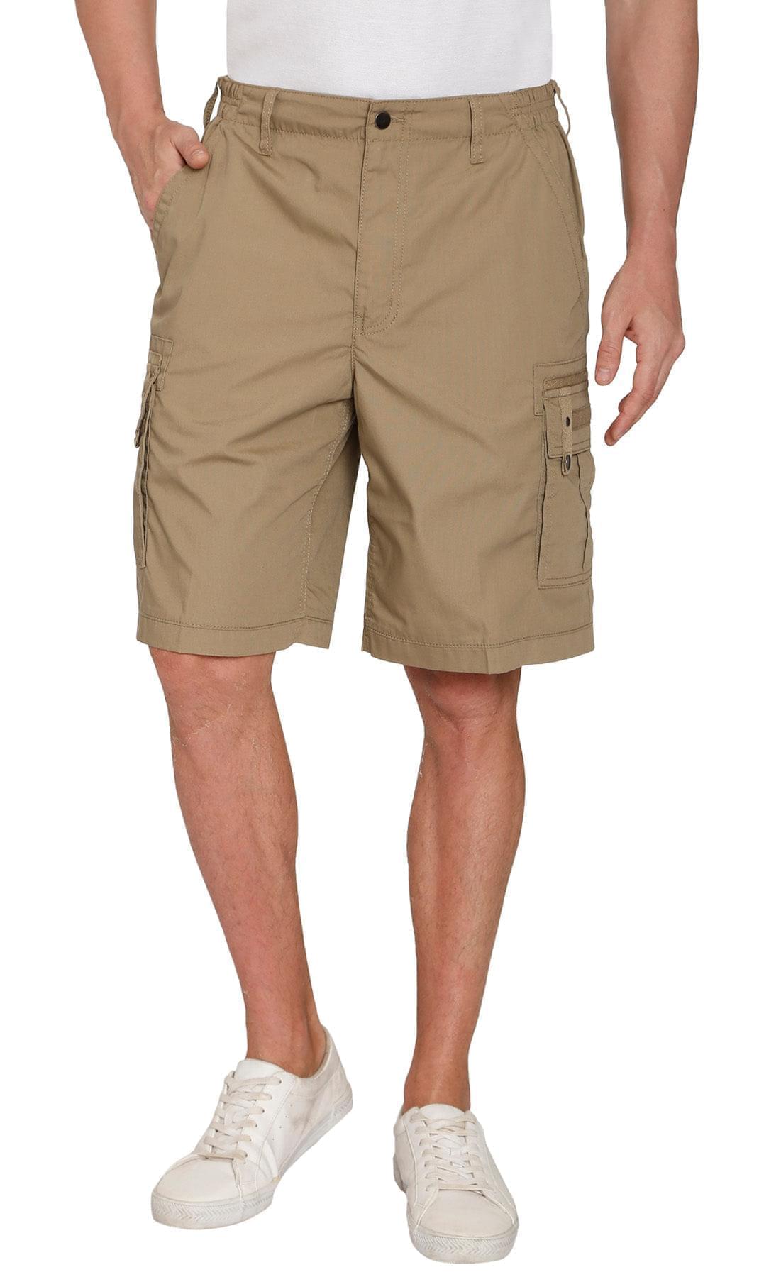 Men's Cargo Shorts with Elastic Waist and Multi Pockets for added comfort