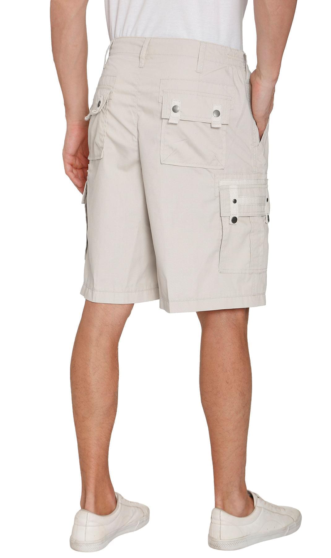 Men's Cargo Shorts with Elastic Waist and Multi Pockets for added comfort
