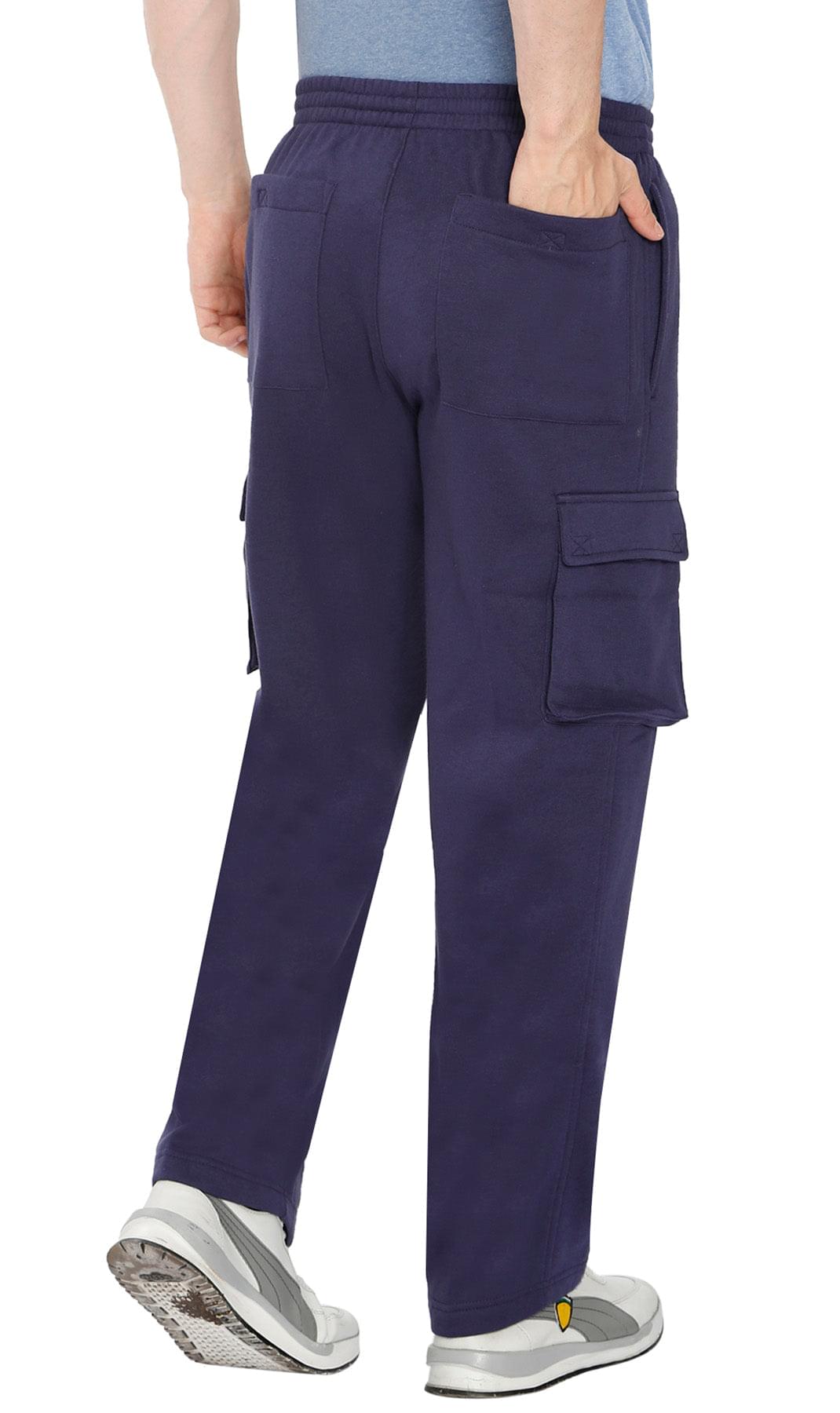 Men's Brushed Fleece Cargo Pants – Comfy Sweatpants with inner drawstrings